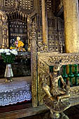 Myanmar - Mandalay, Shwenandaw Kyaung (the Golden Palace) a wonderful example of the Burmese unique teak architecture and wood-carving art. 